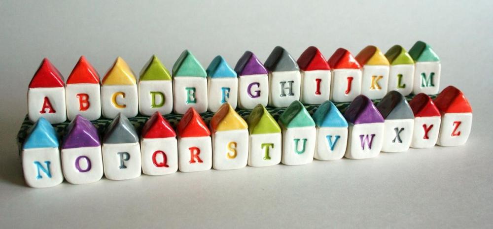 CUSTOM ALPHABET A to Z Miniature Houses